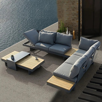 $2,158.99 Outdoor L Shape 4-Piece Sectional with Coffee Table Patio Conversation