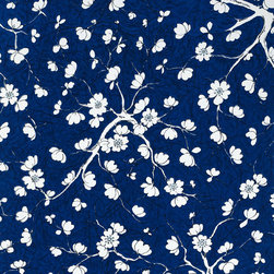 Ming Blossom: Blue - Wallpaper
