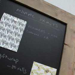 Laura Large Chalkboard with Reclaimed Scaffolding Board Rounded Corner Frame - Noticeboards & Blackboards