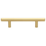 GlideRite Hardware - 3-3/4" Center Solid Steel 6" Bar Pull, Satin Gold, Set of 20 - Give your bathroom or kitchen cabinets a contemporary look with this pack of solid steel handles with 3-3/4-inch screw spacing. These bar pulls add a modern touch to even the most traditional of cabinets and are a quick and inexpensive way to refresh a kitchen or bathroom. Standard #8-32 x 1-inch installation screws are included.