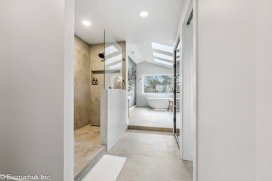 Example of a trendy home design design in Seattle