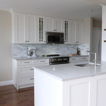 Small Transitional Apartment Kitchen