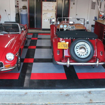 Before and After RaceDeck Garage Flooring Installation - 2 Car Home Garage