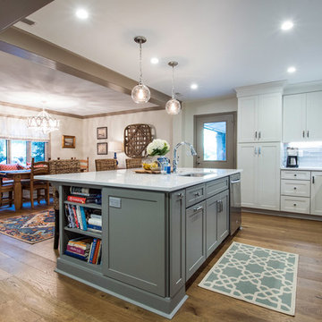 Transitional kitchen and living space remodel
