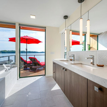 Narrow Lot Lake House