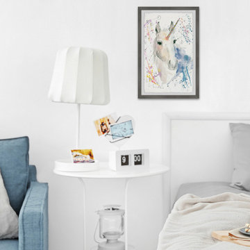 "Fantasy Unicorn" Framed Painting Print