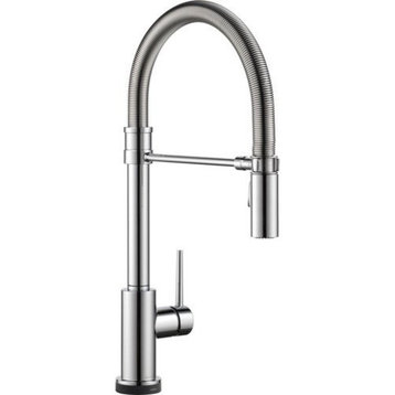 Delta Trinsic Pull-Down Spring Spout Kitchen Faucet, Touch2O Technology, Chrome