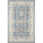 Momeni - Momeni Anatolia Ana-7 Rug, Light Blue, 5'3"x7'6" - The Momeni Anatolia collection is a traditional style area rug created with a machine made construction in China for many years of decorating beauty. Its designer inspired color and 50% wool 50% nylon material will enhance the decor of any room.