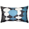 Pillow Decor - Lava Lamp Charcoal Blue 12x20 Throw Pillow