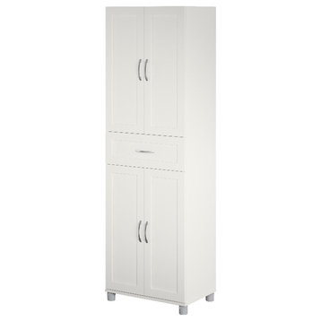 Systembuild Evolution Lory Framed Storage Cabinet with Drawer in White