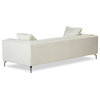 Basil Modern Contemporary Sofa, White Peacoat, Material: Cashmere