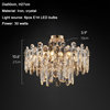 Tiered Crystal Ceiling LED Chandelier, Dia19.7xh10.6", Cool Light, Dimmable