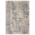 Nourison - Nourison Rustic Textures 7'10" x 10'6" Beige/Grey Modern Indoor Area Rug - This beautifully carved contemporary rug from the Rustic Textures Collection brings abstract greys and neutrals together for a weathered, rustic d�cor feel that adds depth and texture to any space. High-low pile construction and subtly ombre brushstrokes are at home in urban and cabin settings alike.