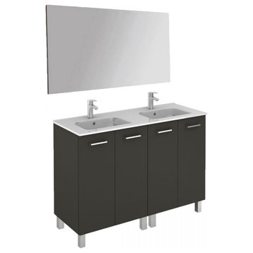 Logic 120 Complete Vanity Unit With Mirror, Anthracite