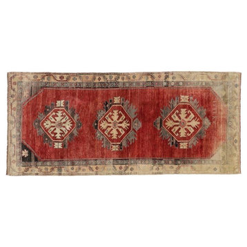 Vintage Turkish Oushak Rug, 05'03 X 12'00