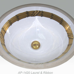 Hand Painted Undermounts by Atlantis Porcelain - Bathroom Sinks