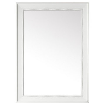 Bristol 29" Rectangular Mirror, Glossy White
