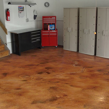 Stained Concrete Protects Garage Floors
