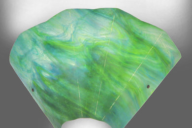 Sensu Art Glass Wall Sconces in Aqua Lime glass