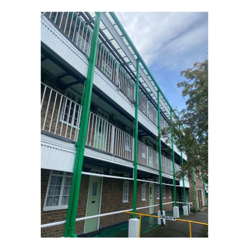 Exterior Metal refurbishment of a residential block