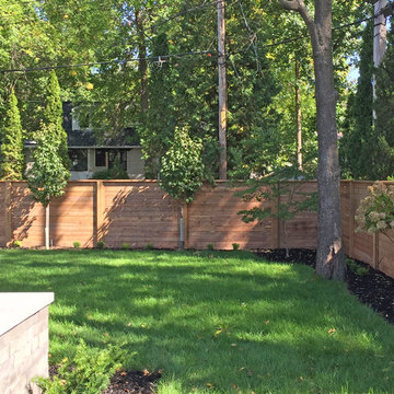 Horizontal Wood Fence Brown Treated Wood