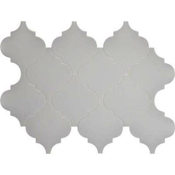 Whisper Arabesque Ceramic Tile White, 12"x12"x8 mm, Set of 10