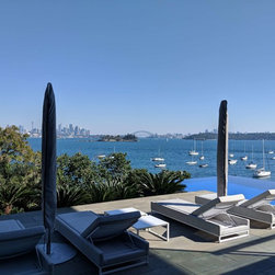 Finbrella Umbrellas. Vaucluse, Sydney, 2 x F-330-S on 68kg Movable Camlock Bases - Products