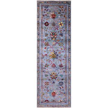 2' 8" X 8' 3" Hand-Knotted Persian Tabriz Wool Runner Rug - Q17792