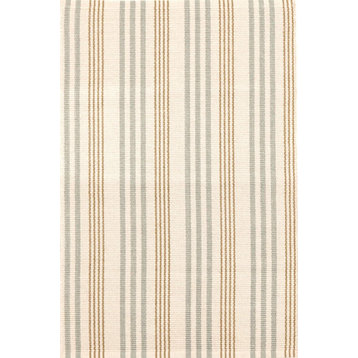 Olive Branch Woven Cotton Rug, 6'x9'