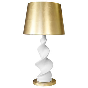 Grey/Gold Ceramic/Resin Table Lamp JYL3018B JONATHAN  Y Carter 29 in 