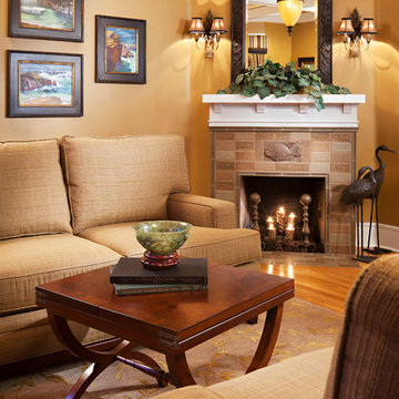 Warm Living Room Fireplace