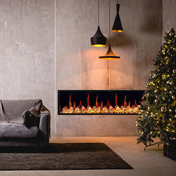 Litedeer Homes Latitude 75" Smart Built-in Electric Fireplace with WiFi & 5 Flam