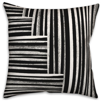 Distressed Lines Pattern 18x18 Spun Poly Pillow