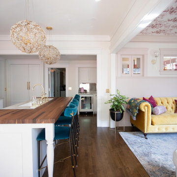 Blush Pink Isles Kitchen