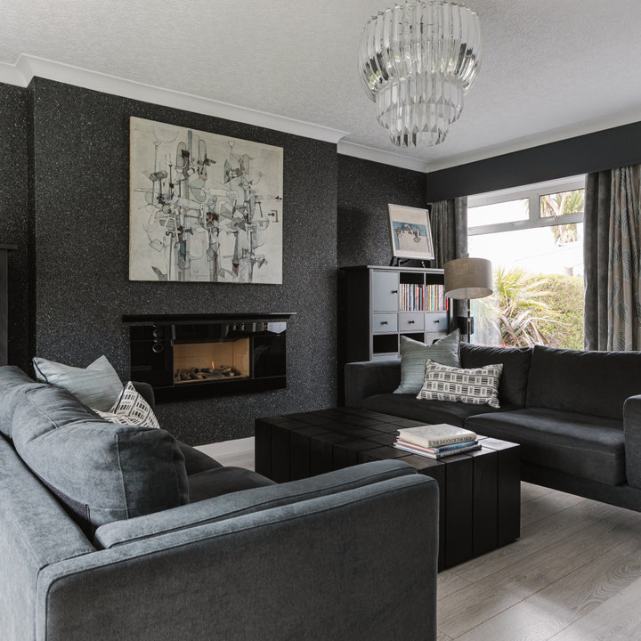 75 Beautiful Living Room Feature Wall Ideas and Designs - August 2025 | Houzz UK