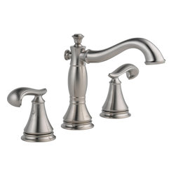 Delta Cassidy Two Handle Wide Spread Lavatory w/ Metal Pop-Up - Bathroom Sink Faucets