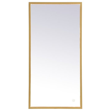 Elegant Decor Pier 48" LED Mirror with Adjustable Color Temperature in Brass