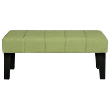 Furniture of America Braden Contemporary Fabric Accent Bench in Green