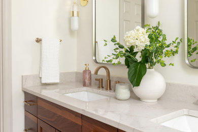 Inspiration for a contemporary bathroom remodel in Raleigh