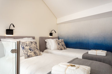 Inspiration for a contemporary bedroom remodel in Other