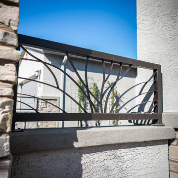 Swirl Hand Forged Iron Railing