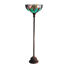 Victorian Tiffany-Style Floor Lamps | Houzz - Chloe Lighting - Liaison Tiffany-Style 1-Light Victorian Torchiere Floor  Lamp, 15