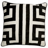 Jaipur Living Ordella White/Black Geometric Throw Pillow 22", Down Fill
