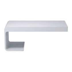 ADM Bathroom - ADM Rectangular Wall Mounted Countertop, White, 39" - Vanity Tops And Side Splashes