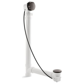Kohler Clearflo Cable Bath Drain with Pvc Tubing, Oil-Rubbed Bronze