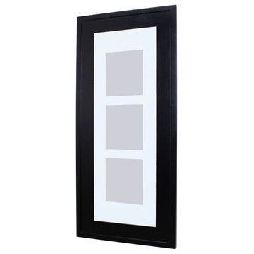 14x36 Concealed Medicine Cabinet - Picture Frame Door! by Fox Hollow Furnishings, Black