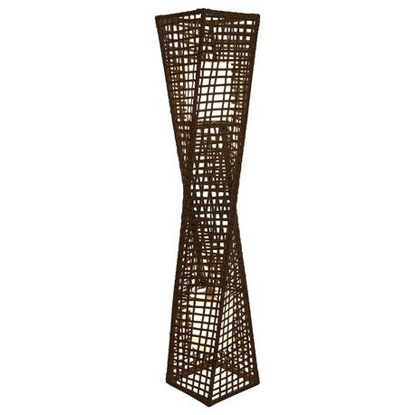 Phuket 51" 2-Light Handcrafted Rattan Floor Lamp