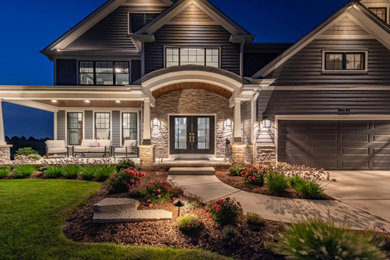 Inspiration for a transitional exterior home remodel in San Diego