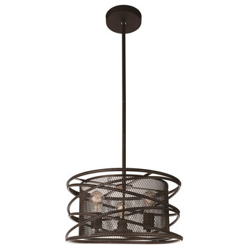 Darya 3 Light Up Chandelier with Brown finish