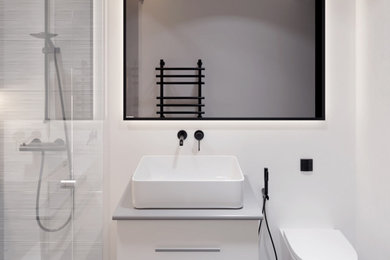 White Bathroom Design Upper East Side